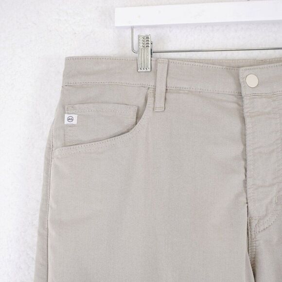 AG Adriano Goldsmied Everett Slim Straight Beige Cream Jeans 39/24 Mid Rise - Picture 2 of 11